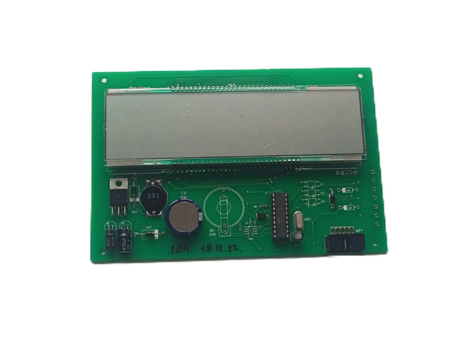 Displej odnostrochnyj zhidkokristallicheskij 7-mi razryadnyj s SVD podsvetkoj i podogrevom LCD-1.7